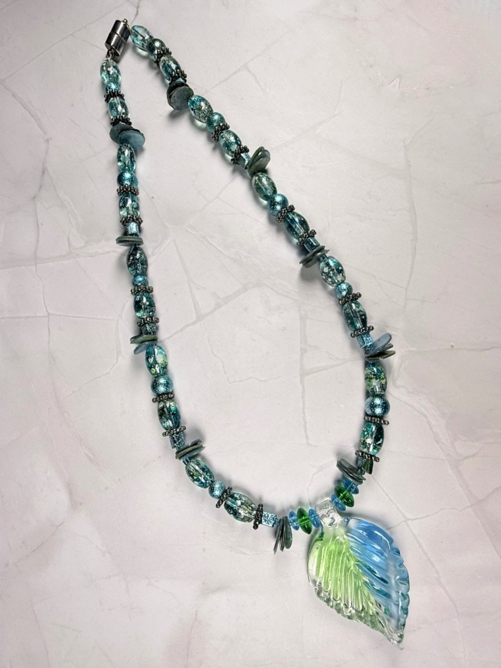 Artisan Statement Art Glass Necklace